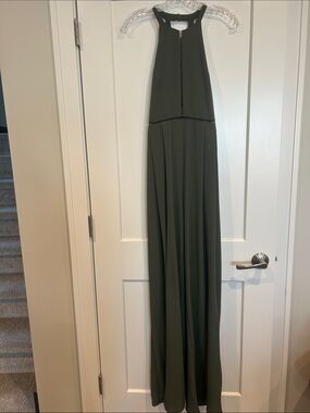 Olive Green Halter jumpsuit size medium